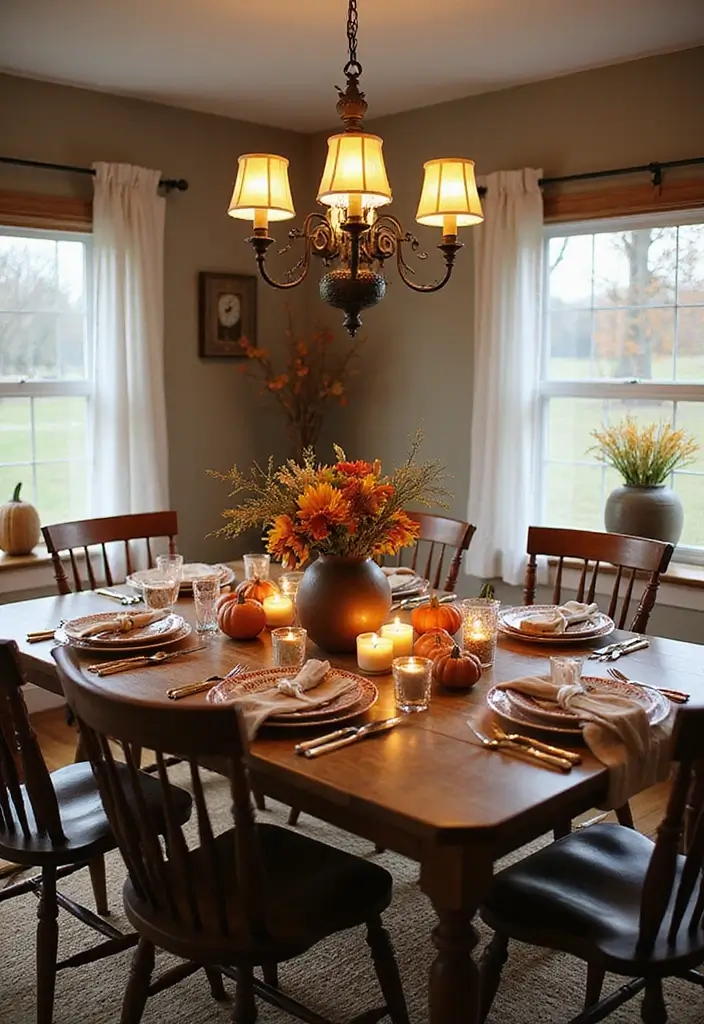 26 Farmhouse Dining Room Designs Full of Rustic Elegance 14 26 Farmhouse Dining Room Designs Full of Rustic Elegance - 14. Seasonal Decor Swaps