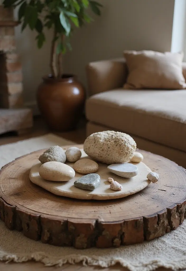 25 Farmhouse Coffee Table Decor Inspirations to Copy - 23. Natural Elements