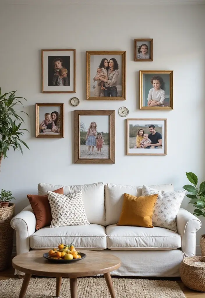 25 Farmhouse Inspiration Ideas to Transform Your Space 18 25 Farmhouse Inspiration Ideas to Transform Your Space - 18. Personal Touches with Family Photos