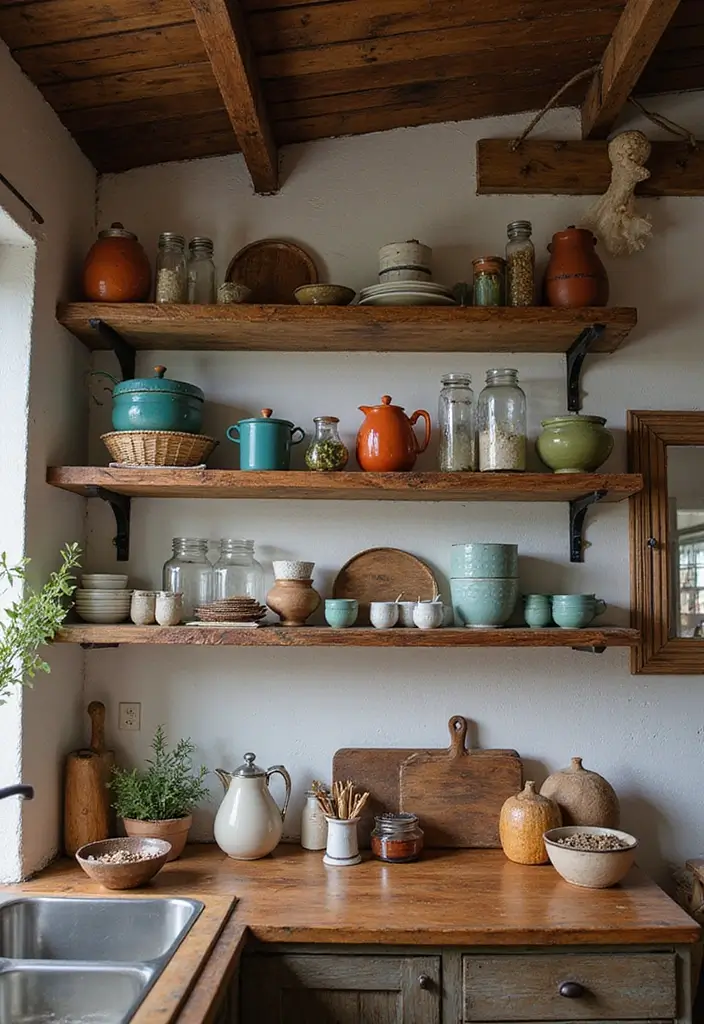 25 Farmhouse Inspiration Ideas to Transform Your Space 3 25 Farmhouse Inspiration Ideas to Transform Your Space - 3. Open Shelving for a Practical Touch