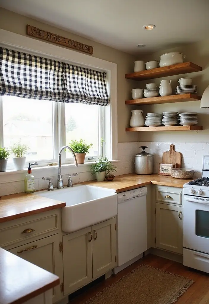 25 Farmhouse Kitchen Curtain Designs That Feel Warm and Inviting 3 25 Farmhouse Kitchen Curtain Designs That Feel Warm and Inviting - 3. Buffalo Check Patterns