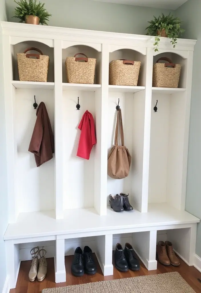 25 Farmhouse Mudroom Inspirations That Keep Things Organized 4 25 Farmhouse Mudroom Inspirations That Keep Things Organized - 4. Mudroom Cubbies