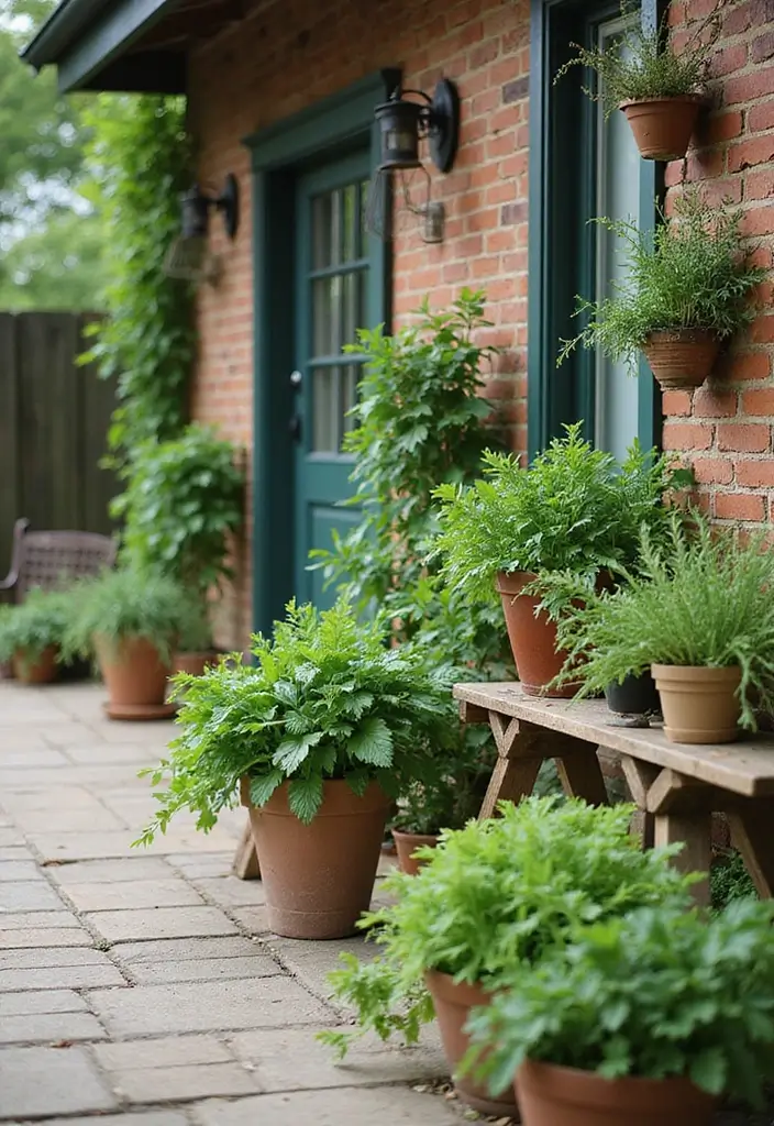 25 Farmhouse Patio Inspirations Perfect for Outdoor Living - 12. Herb Garden Ideas