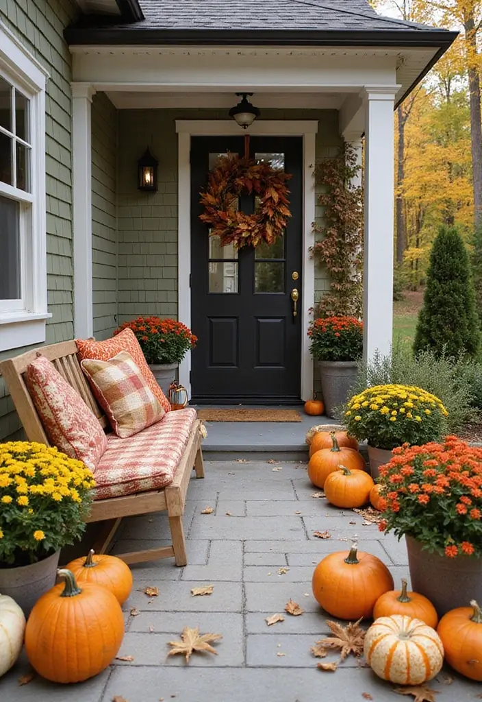 25 Farmhouse Patio Inspirations Perfect for Outdoor Living - 24. Seasonal Decor Themes