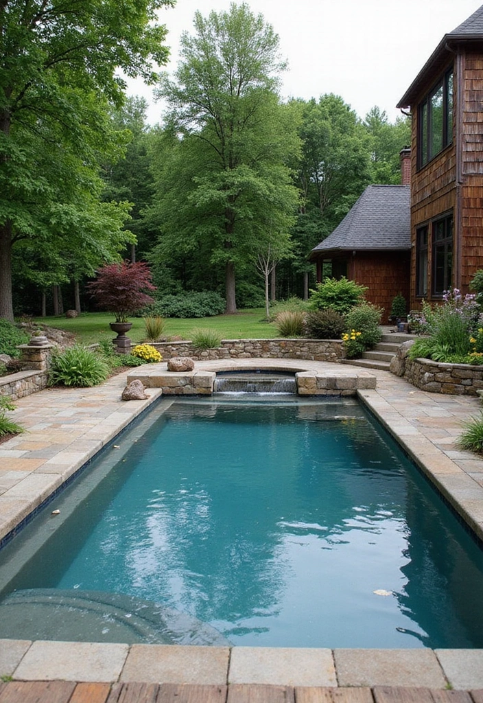 25 Farmhouse Pool Inspirations for a Backyard Oasis 1 25 Farmhouse Pool Inspirations for a Backyard Oasis - 1. Quaint In-Ground Designs