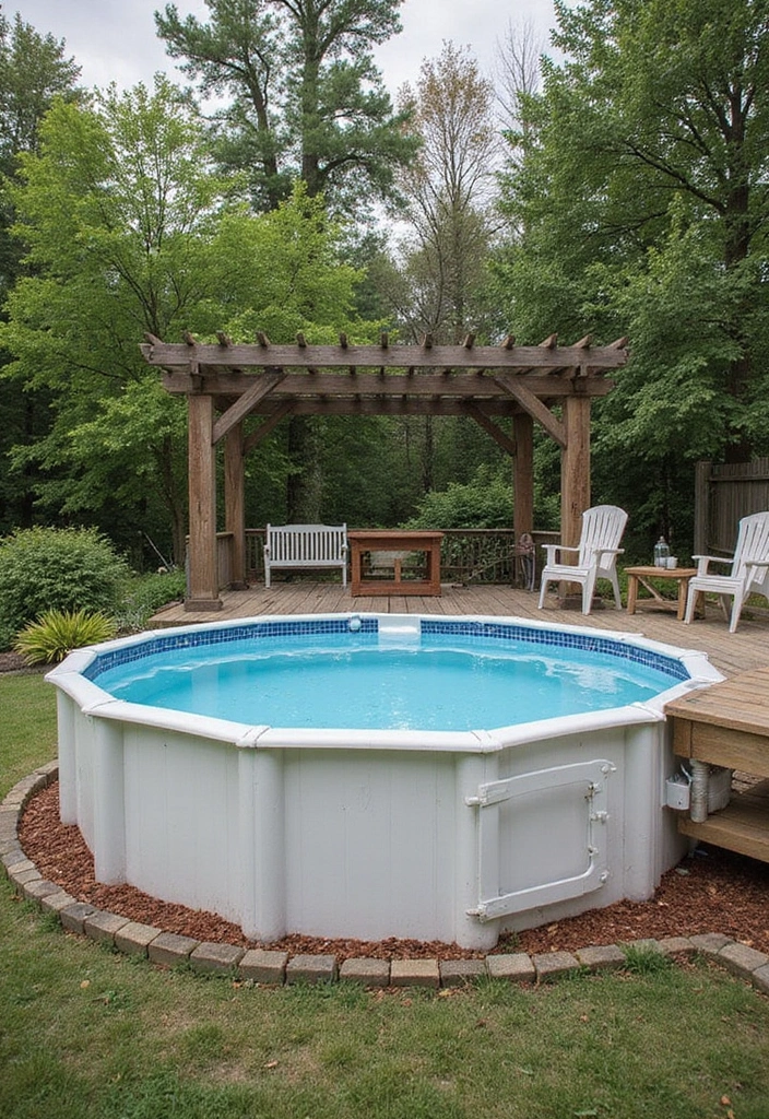 25 Farmhouse Pool Inspirations for a Backyard Oasis 2 25 Farmhouse Pool Inspirations for a Backyard Oasis - 2. Vintage Inspired Above-Ground Pools