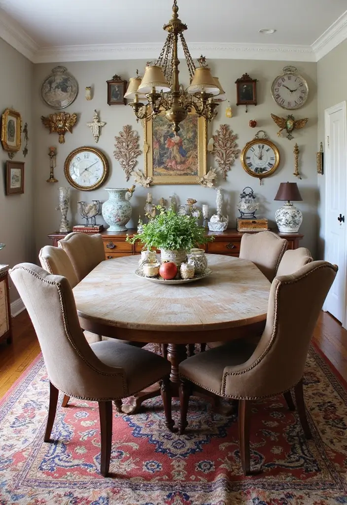 26 Farmhouse Dining Room Designs Full of Rustic Elegance 25 26 Farmhouse Dining Room Designs Full of Rustic Elegance - 25. Eclectic Accessories