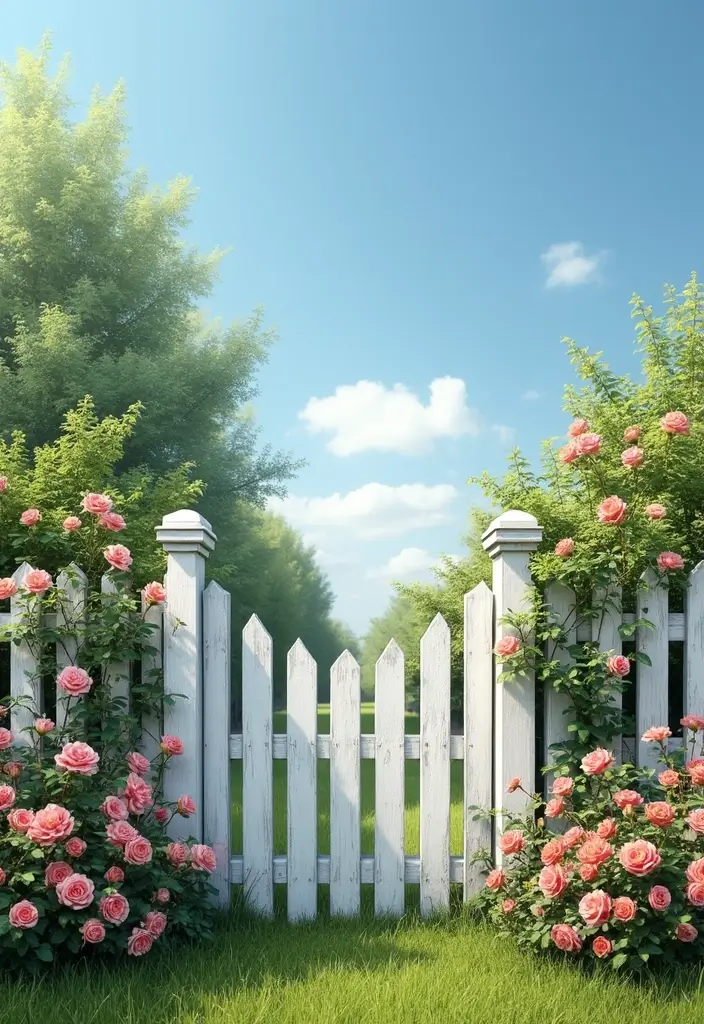 26 Farmhouse Fence Inspirations That Add Country Charm 1 26 Farmhouse Fence Inspirations That Add Country Charm - 1. Classic White Picket Fence