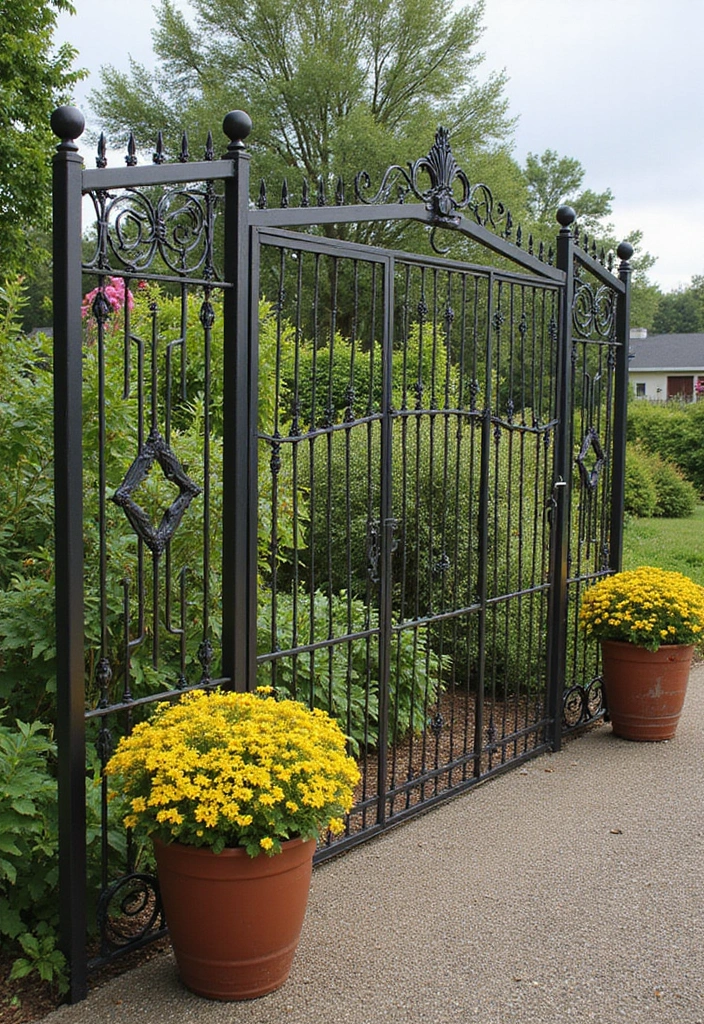 26 Farmhouse Fence Inspirations That Add Country Charm 15 26 Farmhouse Fence Inspirations That Add Country Charm - 15. Metal Farm Fence