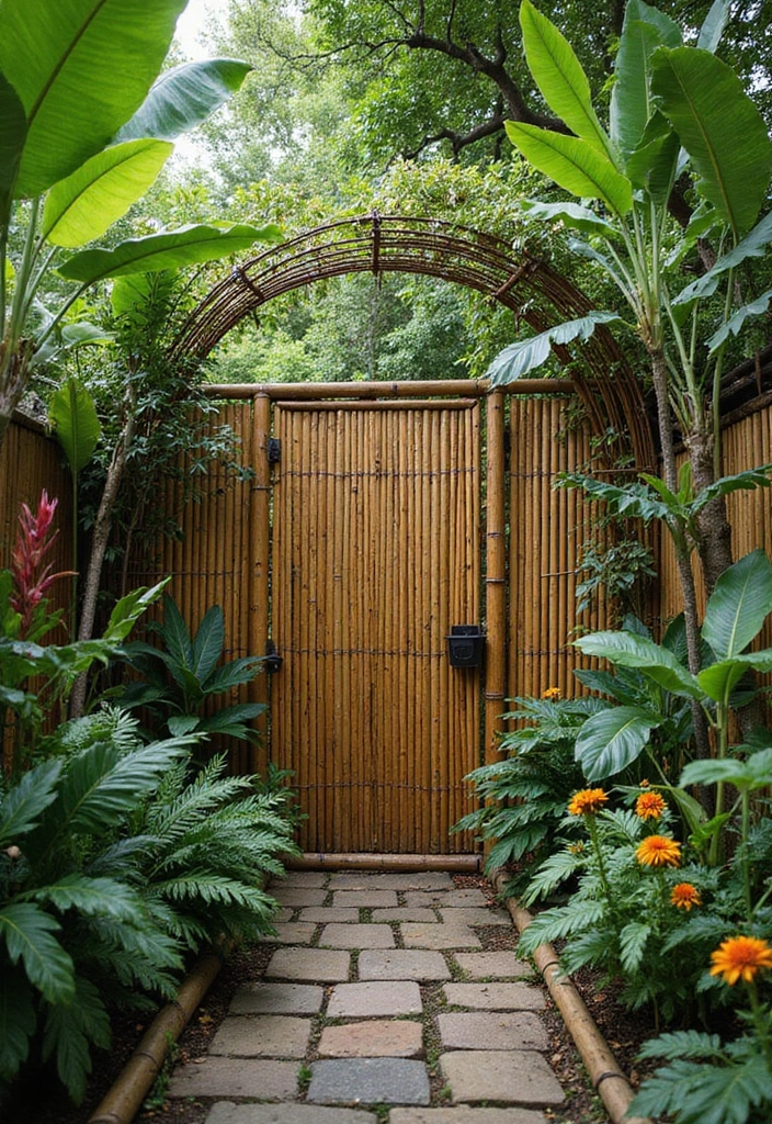 26 Farmhouse Fence Inspirations That Add Country Charm 19 26 Farmhouse Fence Inspirations That Add Country Charm - 19. Eco-Friendly Bamboo Fence