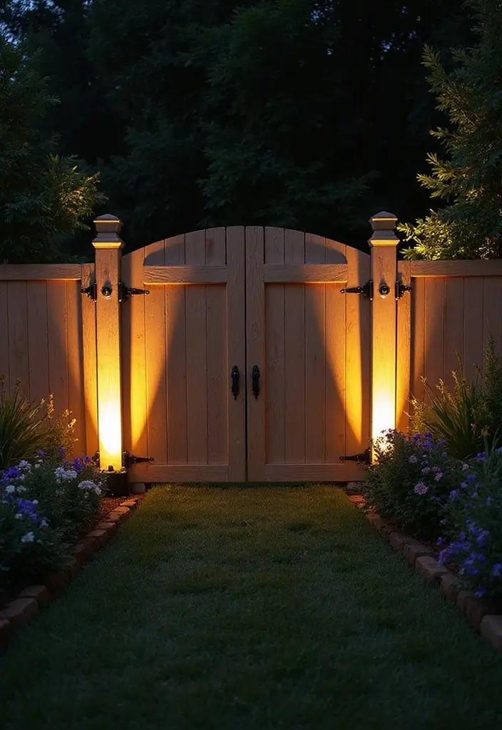 26 Farmhouse Fence Inspirations That Add Country Charm 26 26 Farmhouse Fence Inspirations That Add Country Charm - 26. Farmhouse Fence with LED Lighting