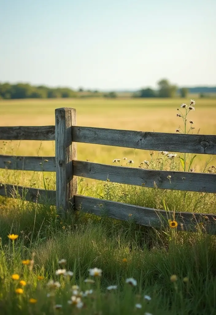 26 Farmhouse Fence Inspirations That Add Country Charm 4 26 Farmhouse Fence Inspirations That Add Country Charm - 4. Split Rail Fence