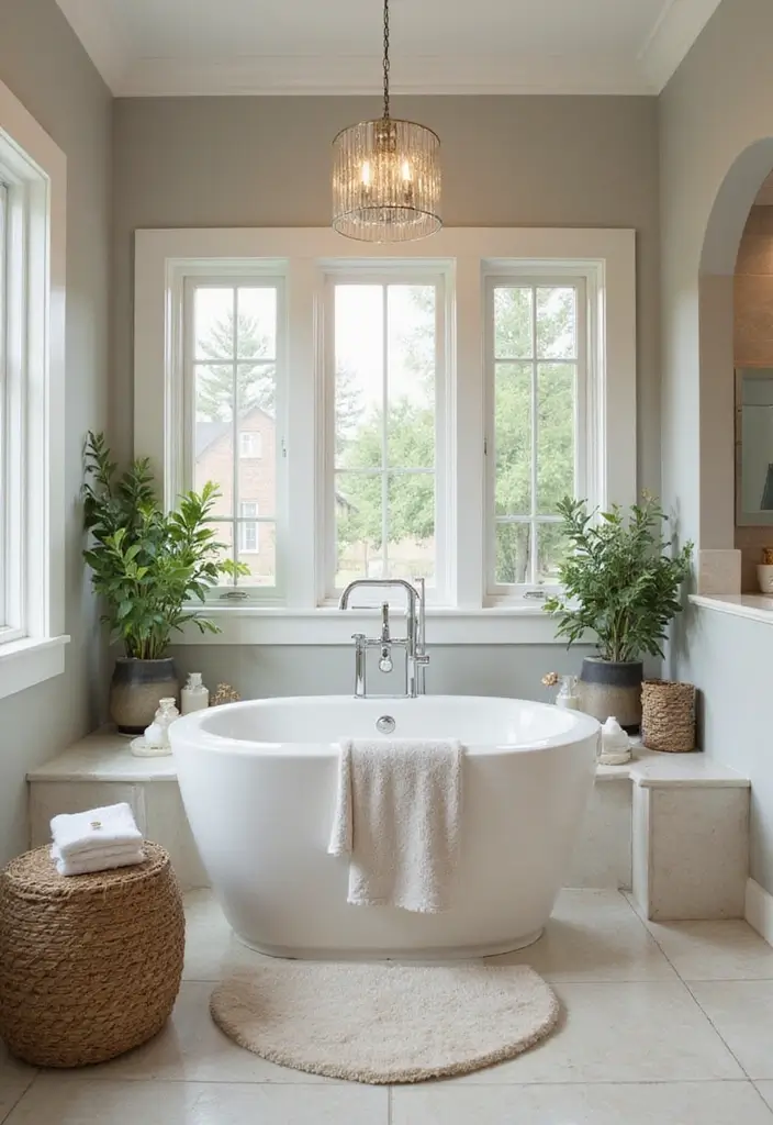 26 Farmhouse Master Bath Ideas Full of Rustic Elegance - 13. Spa-Like Features: Relaxation Elevated