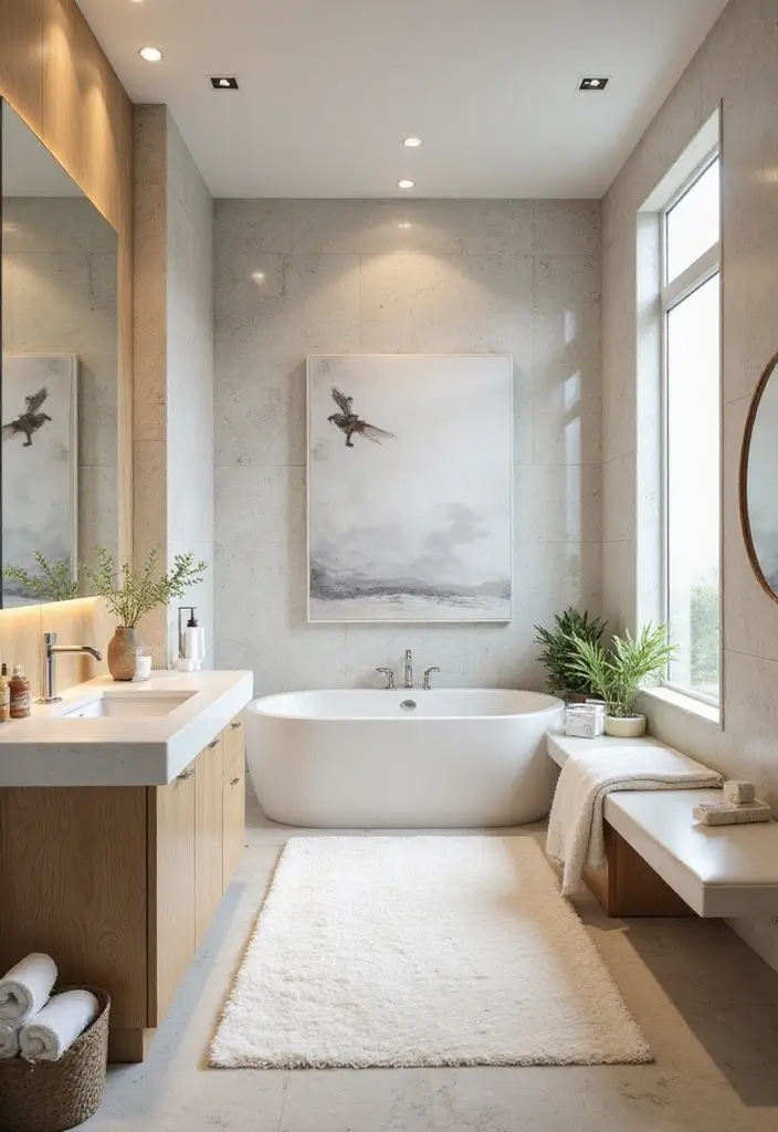 26 Farmhouse Master Bath Ideas Full of Rustic Elegance - 21. Functional Zones: Optimize Your Space