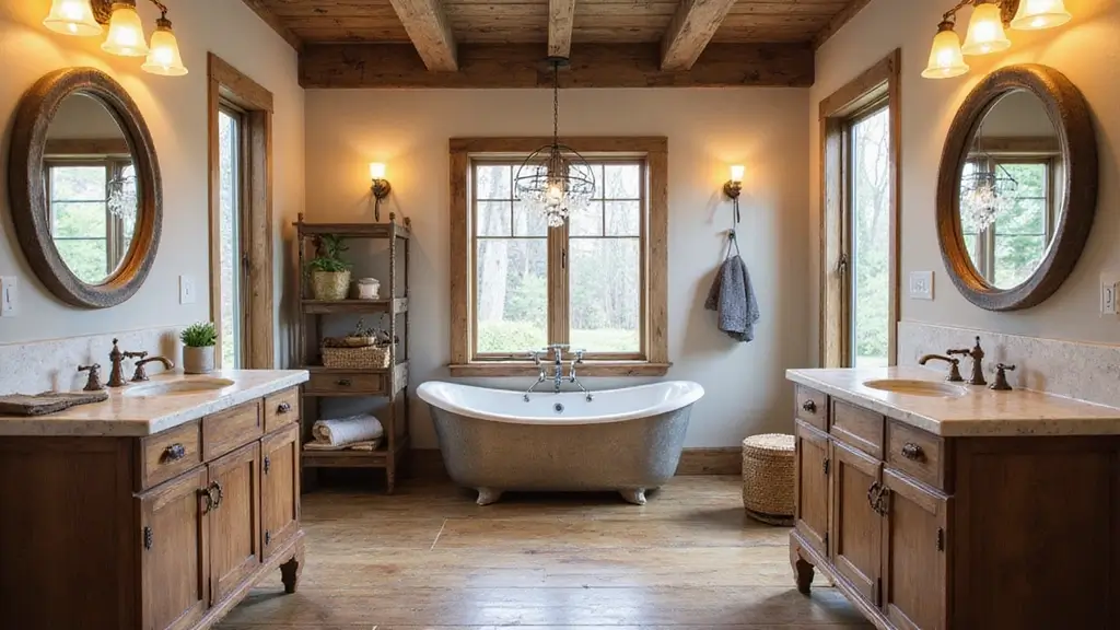 26 Farmhouse Master Bath Ideas Full of Rustic Elegance