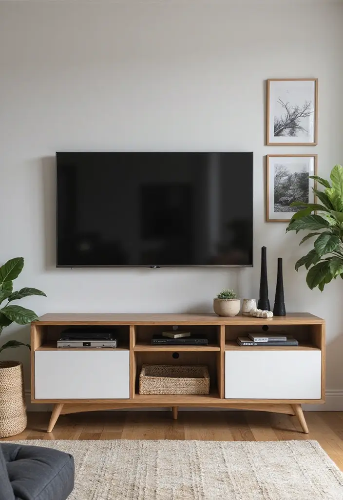 26 Farmhouse TV Stand Decor Ideas to Elevate Your Living Room 24 26 Farmhouse TV Stand Decor Ideas to Elevate Your Living Room - 24. Multi-functional Pieces