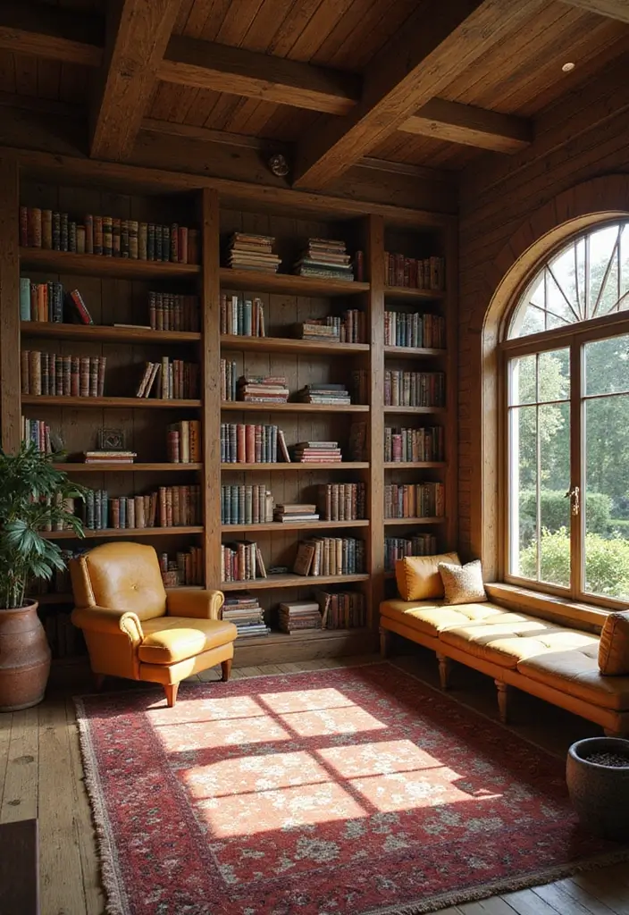 26 Minecraft Farmhouse Builds That Look Incredible - 19. Farmhouse Library
