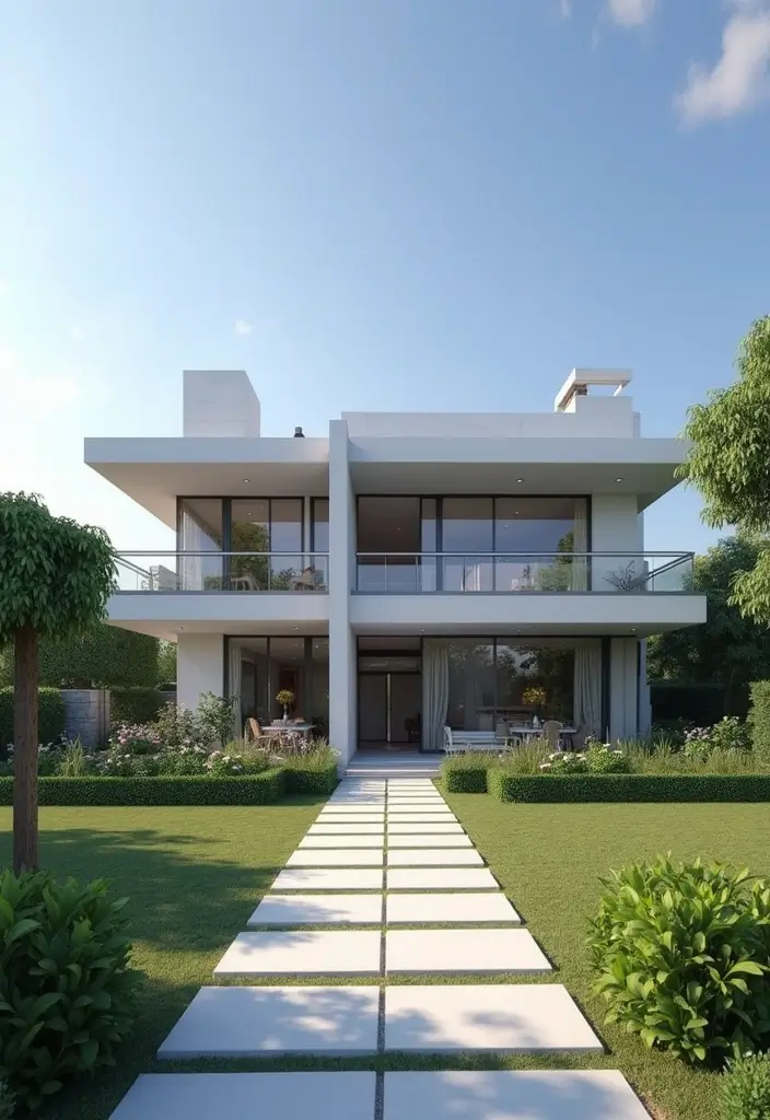 26 Minecraft Farmhouse Builds That Look Incredible - 2. Chic Modern Farmhouse