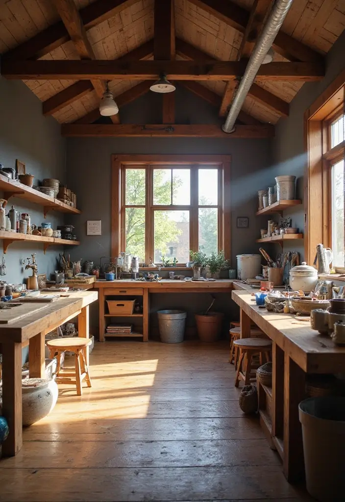 26 Minecraft Farmhouse Builds That Look Incredible - 23. Farmhouse Workshop