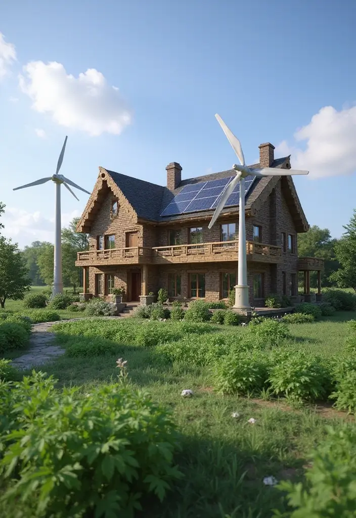 26 Minecraft Farmhouse Builds That Look Incredible - 25. Farmhouse Green Energy Solutions