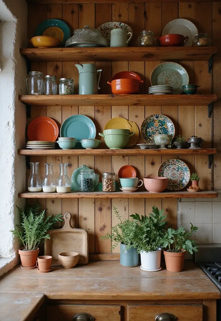 26 Small Farmhouse Kitchen Inspirations That Maximize Space 1 26 Small Farmhouse Kitchen Inspirations That Maximize Space - 1. Open Shelving for Easy Access