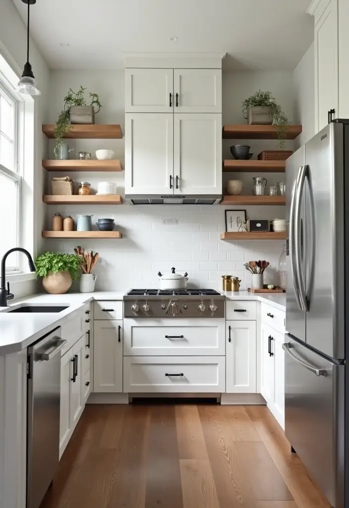 26 Small Farmhouse Kitchen Inspirations That Maximize Space 13 26 Small Farmhouse Kitchen Inspirations That Maximize Space - 13. Built-In Storage Solutions