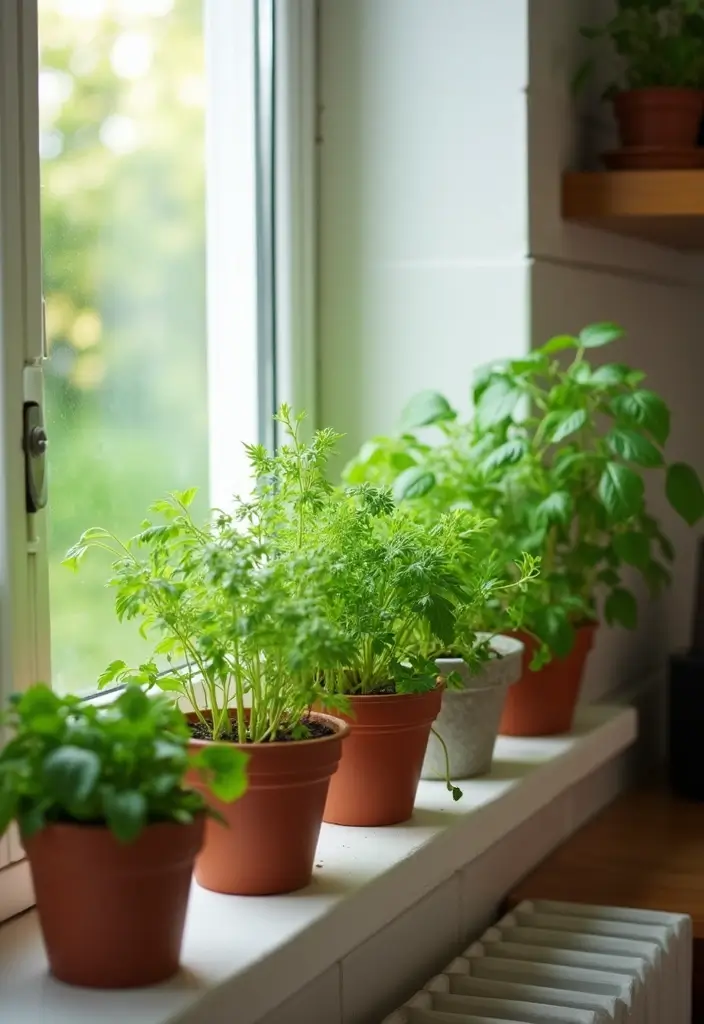 26 Small Farmhouse Kitchen Inspirations That Maximize Space 16 26 Small Farmhouse Kitchen Inspirations That Maximize Space - 16. Herb Gardens for Freshness