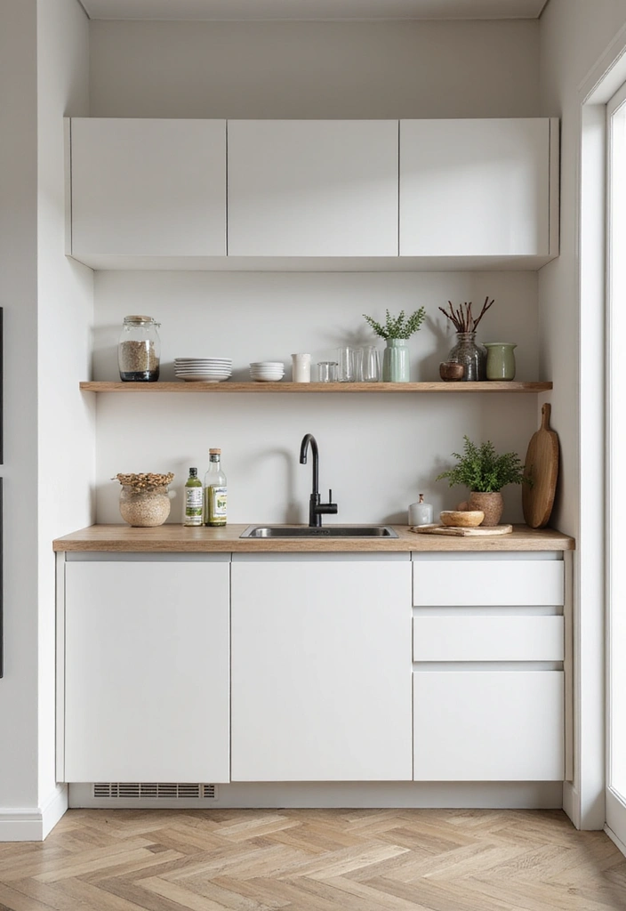26 Small Farmhouse Kitchen Inspirations That Maximize Space 18 26 Small Farmhouse Kitchen Inspirations That Maximize Space - 18. Minimalist Decor for Clean Lines