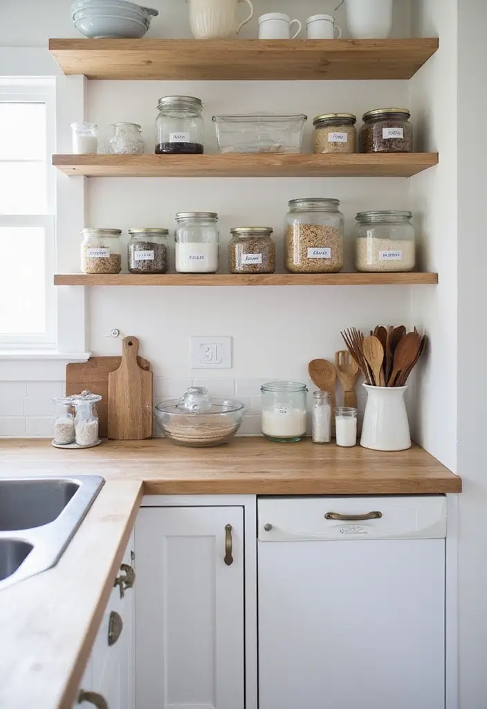 26 Small Farmhouse Kitchen Inspirations That Maximize Space 22 26 Small Farmhouse Kitchen Inspirations That Maximize Space - 22. Minimalist Organization Tools