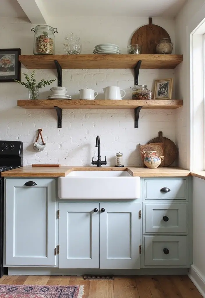 26 Small Farmhouse Kitchen Inspirations That Maximize Space 7 26 Small Farmhouse Kitchen Inspirations That Maximize Space - 7. Rustic Accents for Charm
