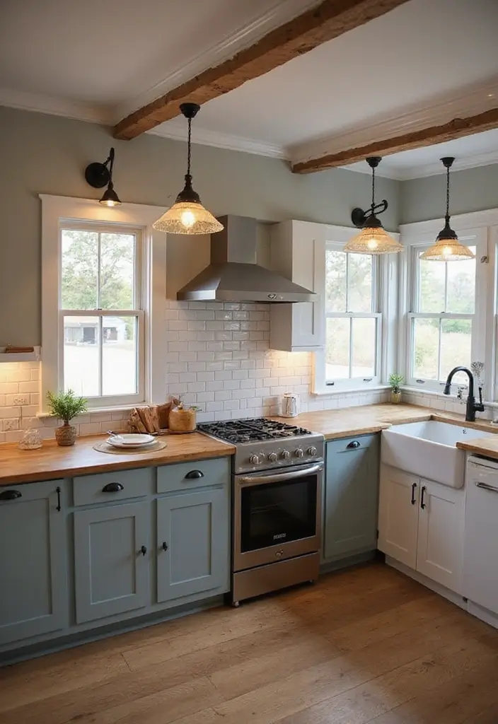 26 Small Farmhouse Kitchen Inspirations That Maximize Space 8 26 Small Farmhouse Kitchen Inspirations That Maximize Space - 8. Smart Lighting Solutions