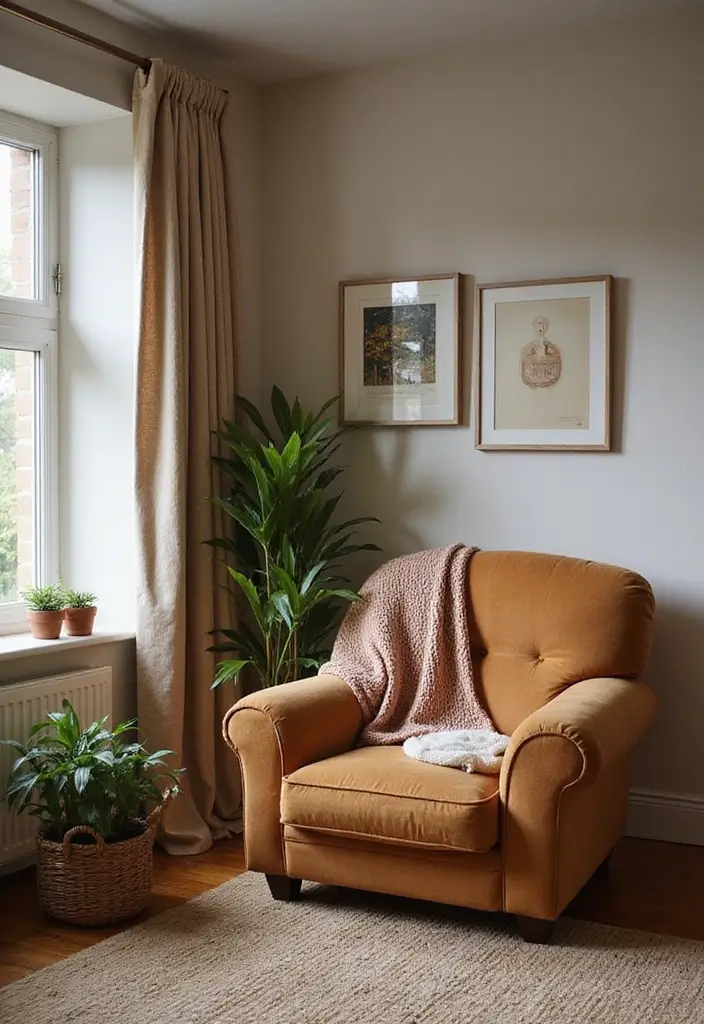 27 Coastal Farmhouse Living Room Looks with Breezy Style - 15. Cozy Nooks