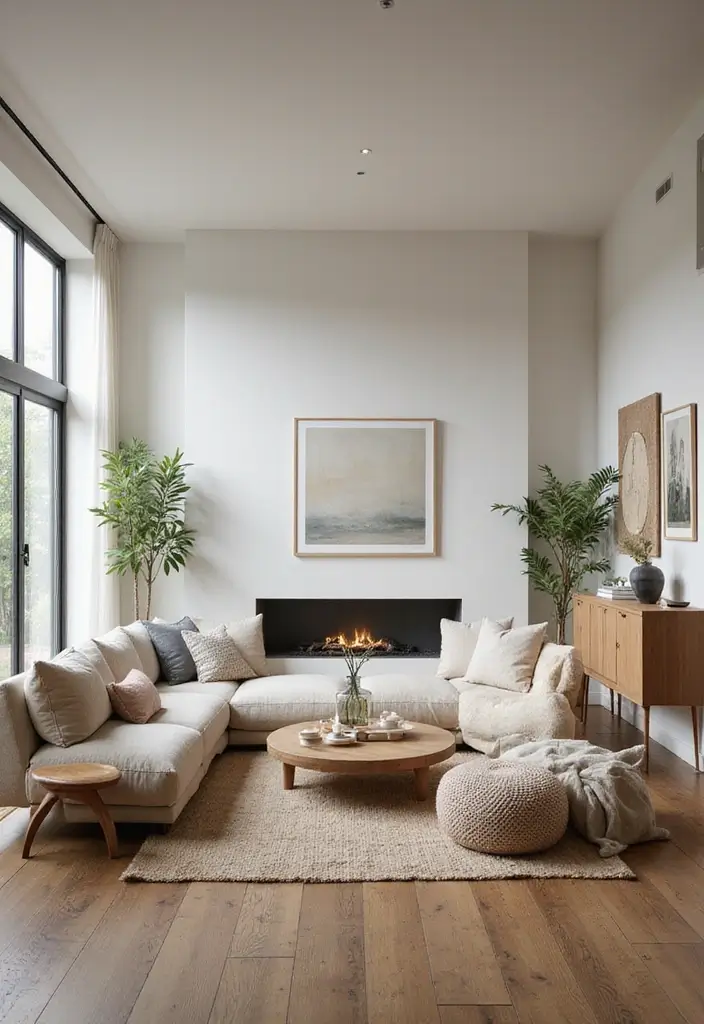 27 Coastal Farmhouse Living Room Looks with Breezy Style - 9. Open Layouts