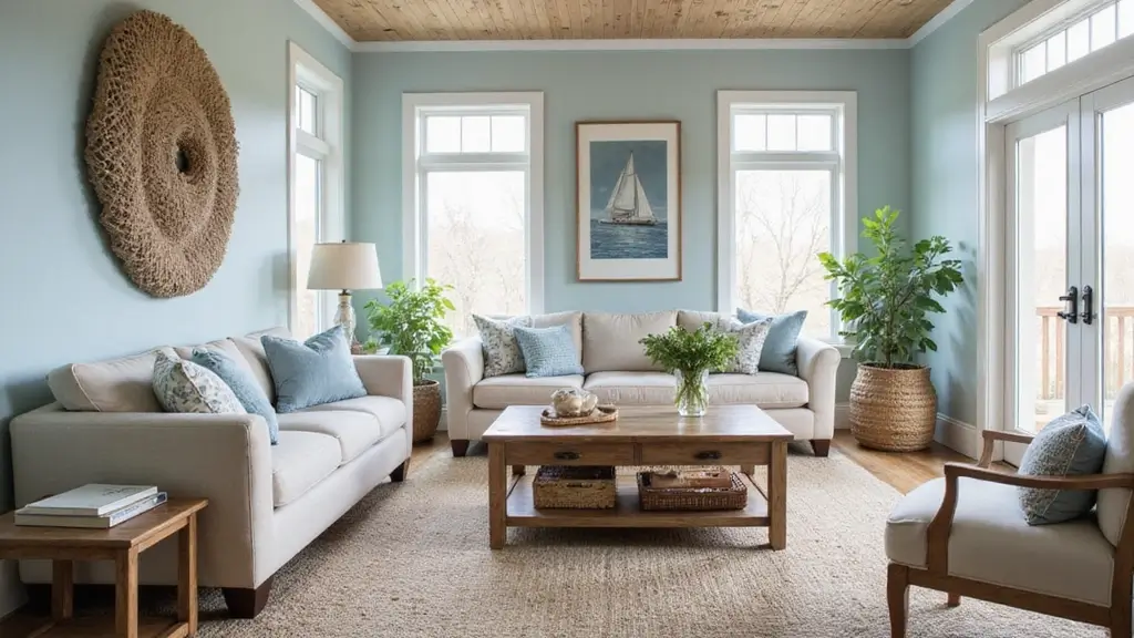 27 Coastal Farmhouse Living Room Looks with Breezy Style