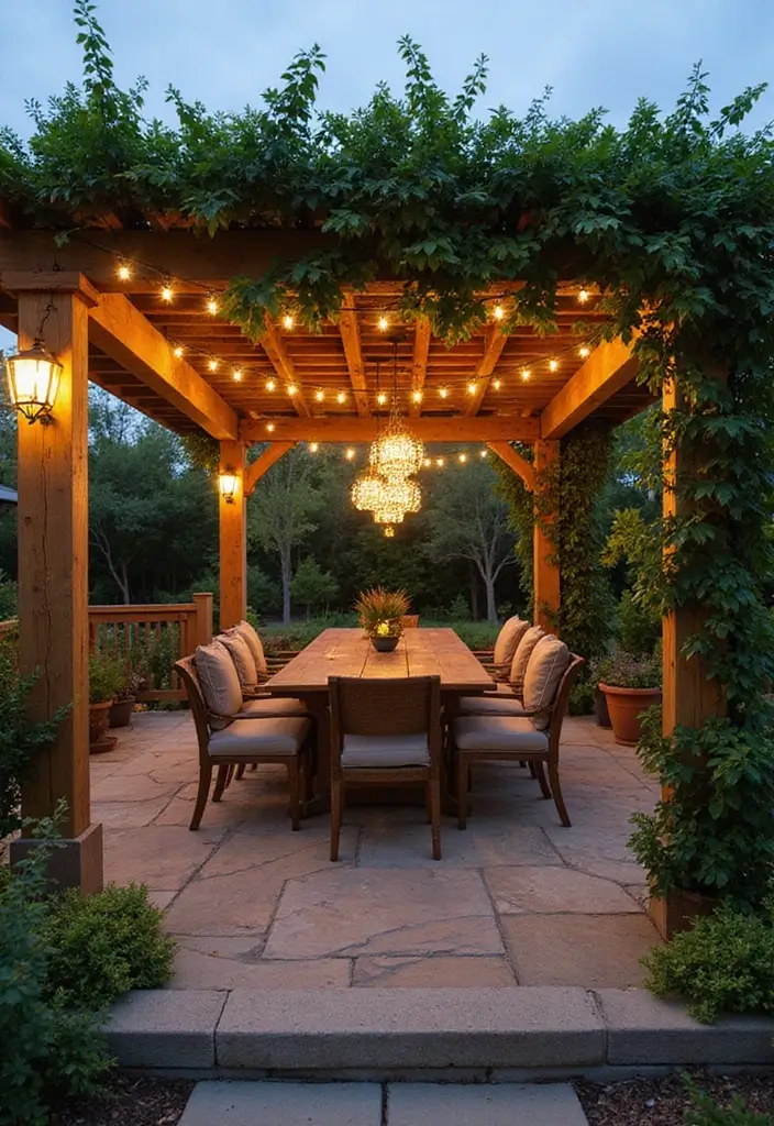 27 Farmhouse Backyard Inspirations That Feel Relaxed and Inviting 3 27 Farmhouse Backyard Inspirations That Feel Relaxed and Inviting - 3. Beautifully Designed Pergolas