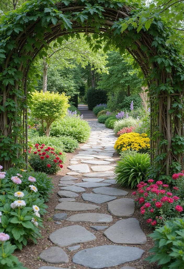 27 Farmhouse Backyard Inspirations That Feel Relaxed and Inviting 4 27 Farmhouse Backyard Inspirations That Feel Relaxed and Inviting - 4. Lush Garden Paths