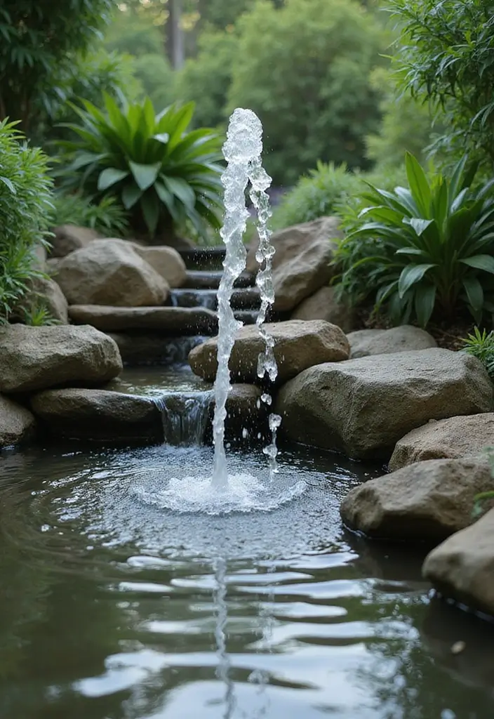 27 Farmhouse Backyard Inspirations That Feel Relaxed and Inviting 9 27 Farmhouse Backyard Inspirations That Feel Relaxed and Inviting - 9. Serene Water Features