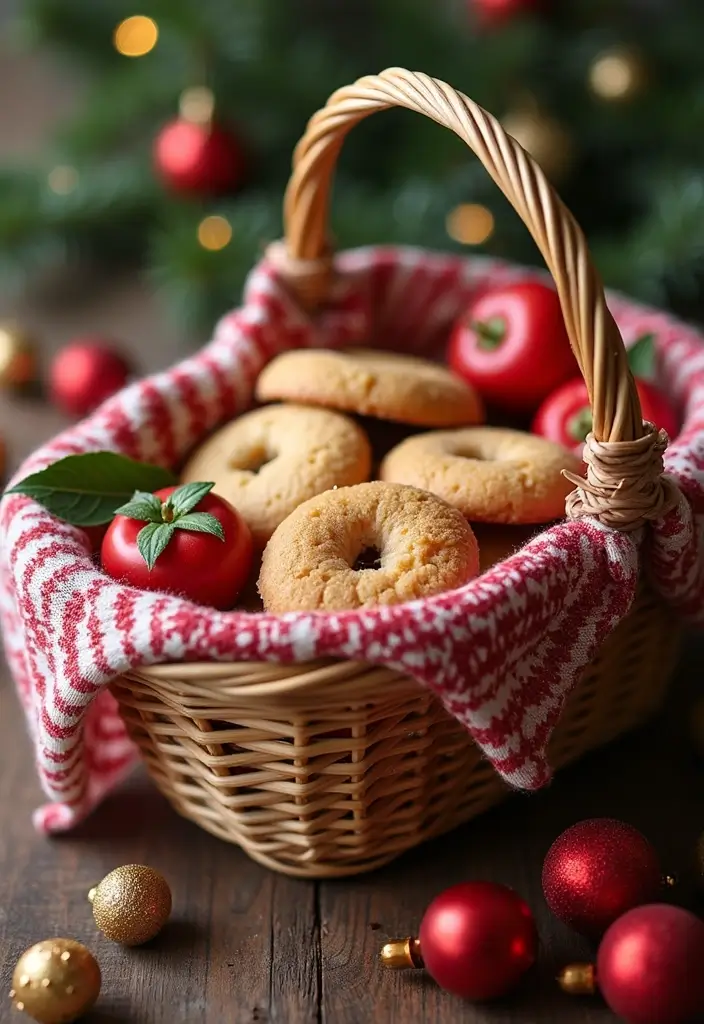 27 Farmhouse Christmas Decor Ideas That Feel Cozy and Magical 25 27 Farmhouse Christmas Decor Ideas That Feel Cozy and Magical - 25. Joyful Festive Baskets