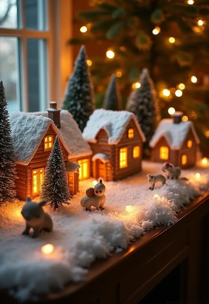 27 Farmhouse Christmas Decor Ideas That Feel Cozy and Magical 9 27 Farmhouse Christmas Decor Ideas That Feel Cozy and Magical - 9. Snowy Village Scene