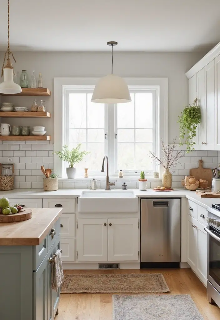 27 Farmhouse Kitchen Ideas That Bring Rustic Charm Home - 13. Simple Color Palette