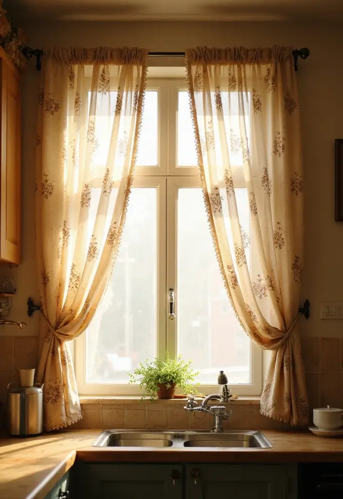 27 Farmhouse Kitchen Ideas That Bring Rustic Charm Home - 16. Cozy Window Treatments