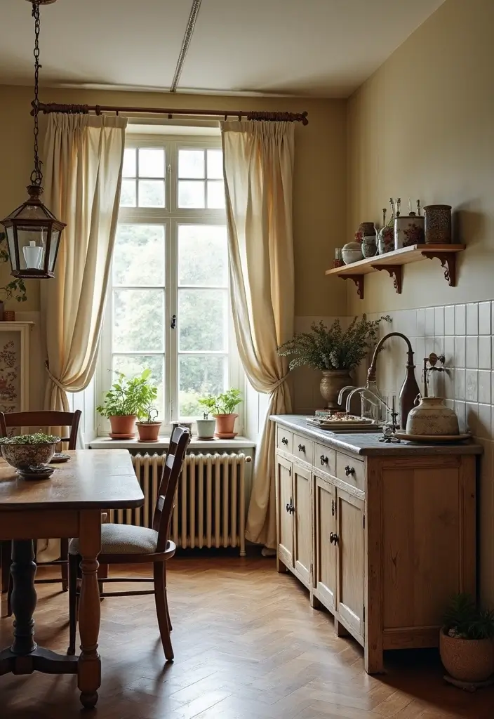 27 Farmhouse Kitchen Ideas That Bring Rustic Charm Home - 17. Antique Furniture