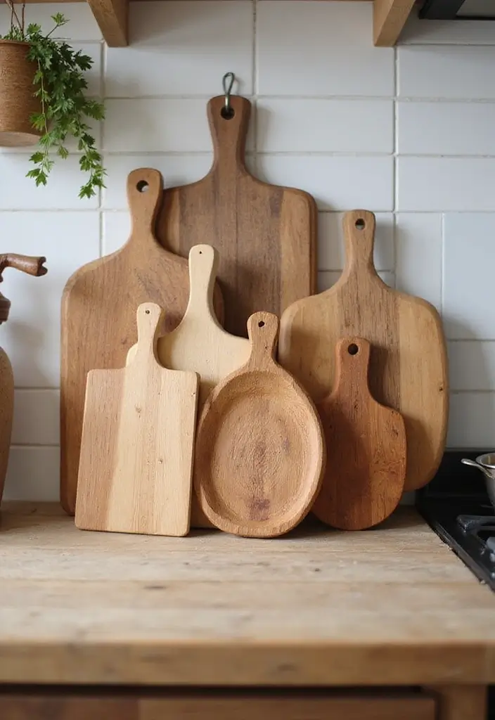 27 Farmhouse Kitchen Ideas That Bring Rustic Charm Home - 7. Wooden Cutting Boards