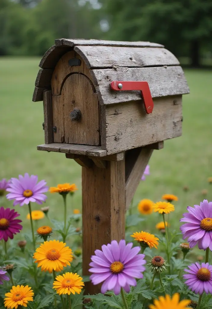27 Farmhouse Mailbox Designs That Add Curbside Charm 2 27 Farmhouse Mailbox Designs That Add Curbside Charm - 2. Rustic Wooden Wonders