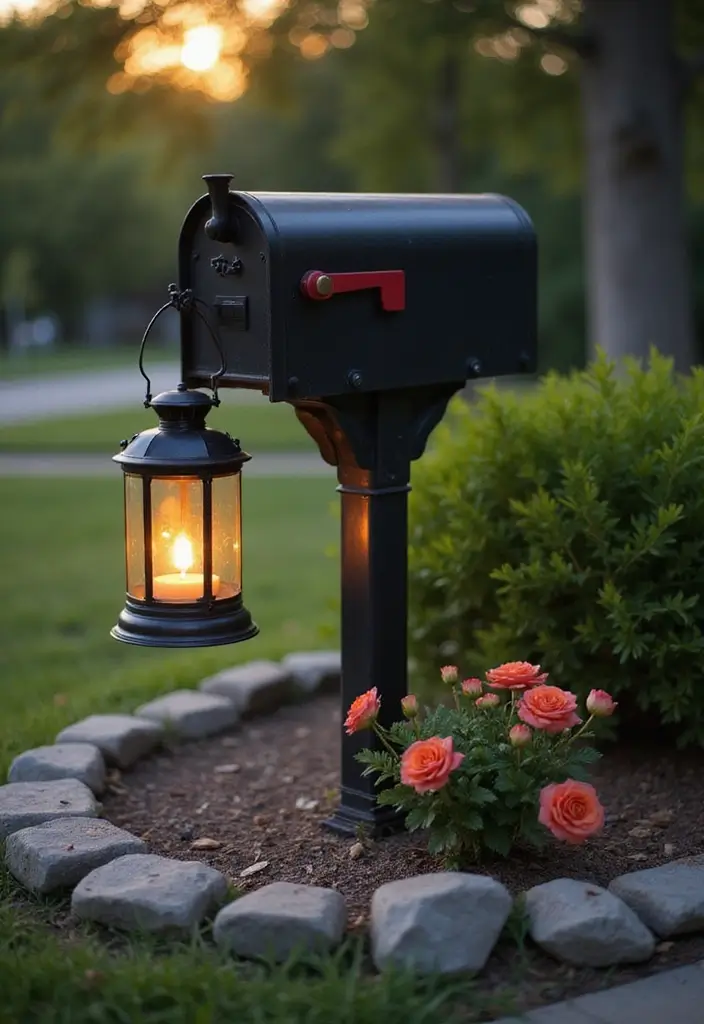 27 Farmhouse Mailbox Designs That Add Curbside Charm 21 27 Farmhouse Mailbox Designs That Add Curbside Charm - 21. Farmhouse Lantern Features