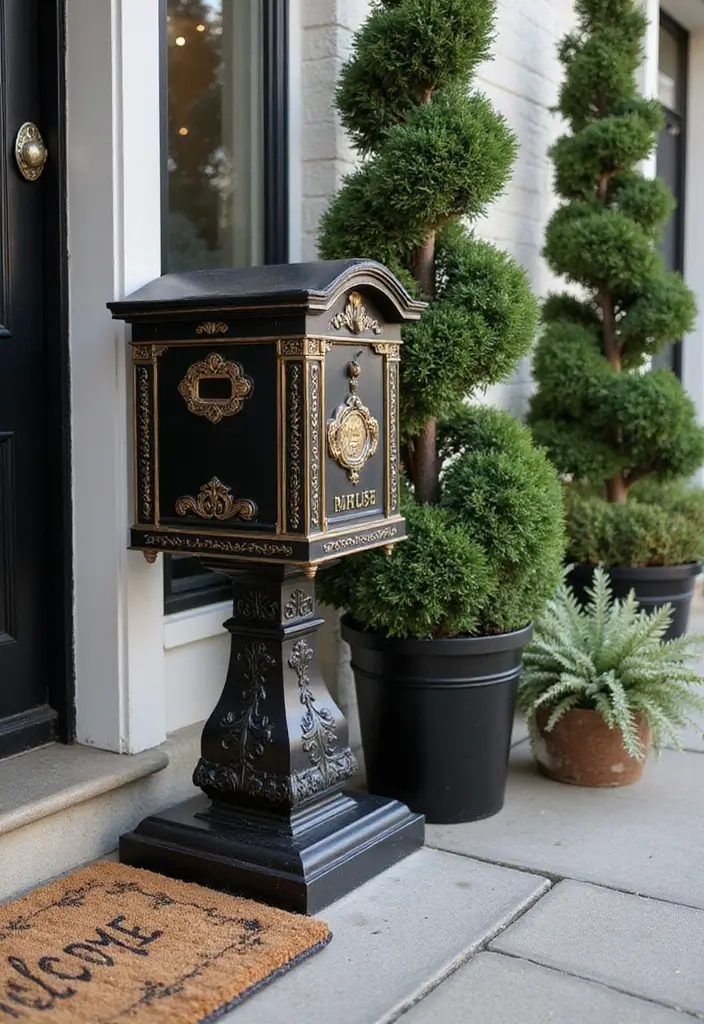 27 Farmhouse Mailbox Designs That Add Curbside Charm 5 27 Farmhouse Mailbox Designs That Add Curbside Charm - 5. Vintage Farmhouse Elegance