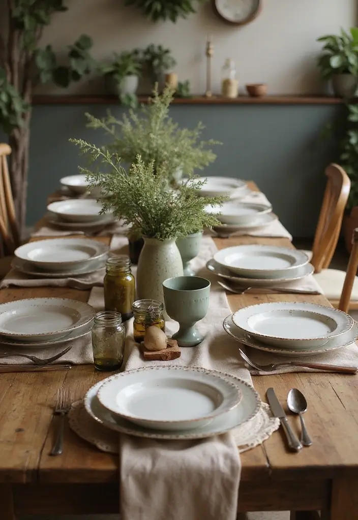 27 Farmhouse Table Decor Inspirations to Try at Home 10 27 Farmhouse Table Decor Inspirations to Try at Home - 10. Earthy Color Palettes
