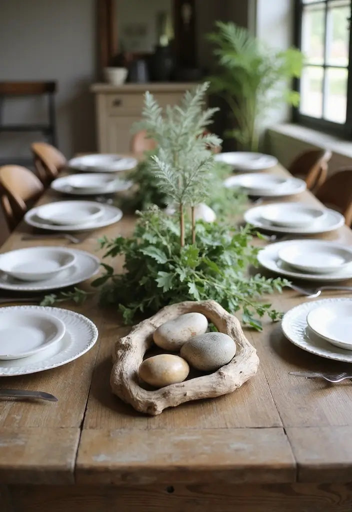 27 Farmhouse Table Decor Inspirations to Try at Home 14 27 Farmhouse Table Decor Inspirations to Try at Home - 14. Natural Elements