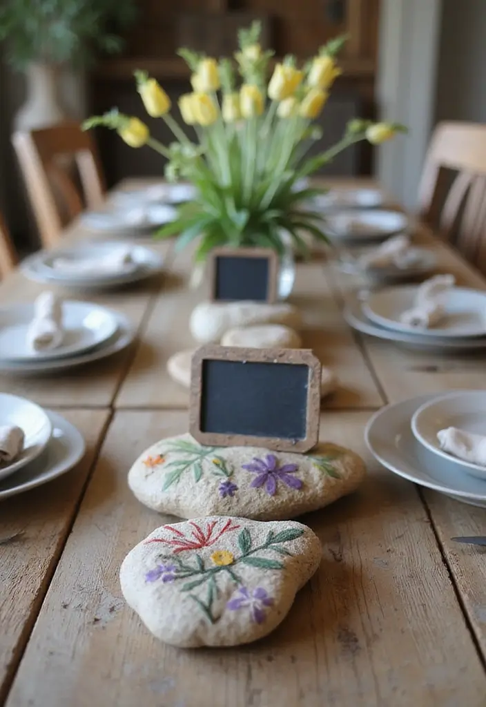 27 Farmhouse Table Decor Inspirations to Try at Home 19 27 Farmhouse Table Decor Inspirations to Try at Home - 19. Whimsical Place Cards