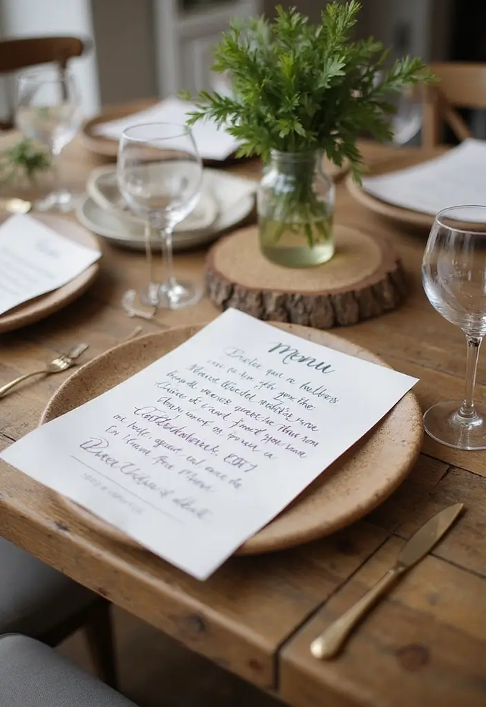 27 Farmhouse Table Decor Inspirations to Try at Home 21 27 Farmhouse Table Decor Inspirations to Try at Home - 21. Handwritten Menus